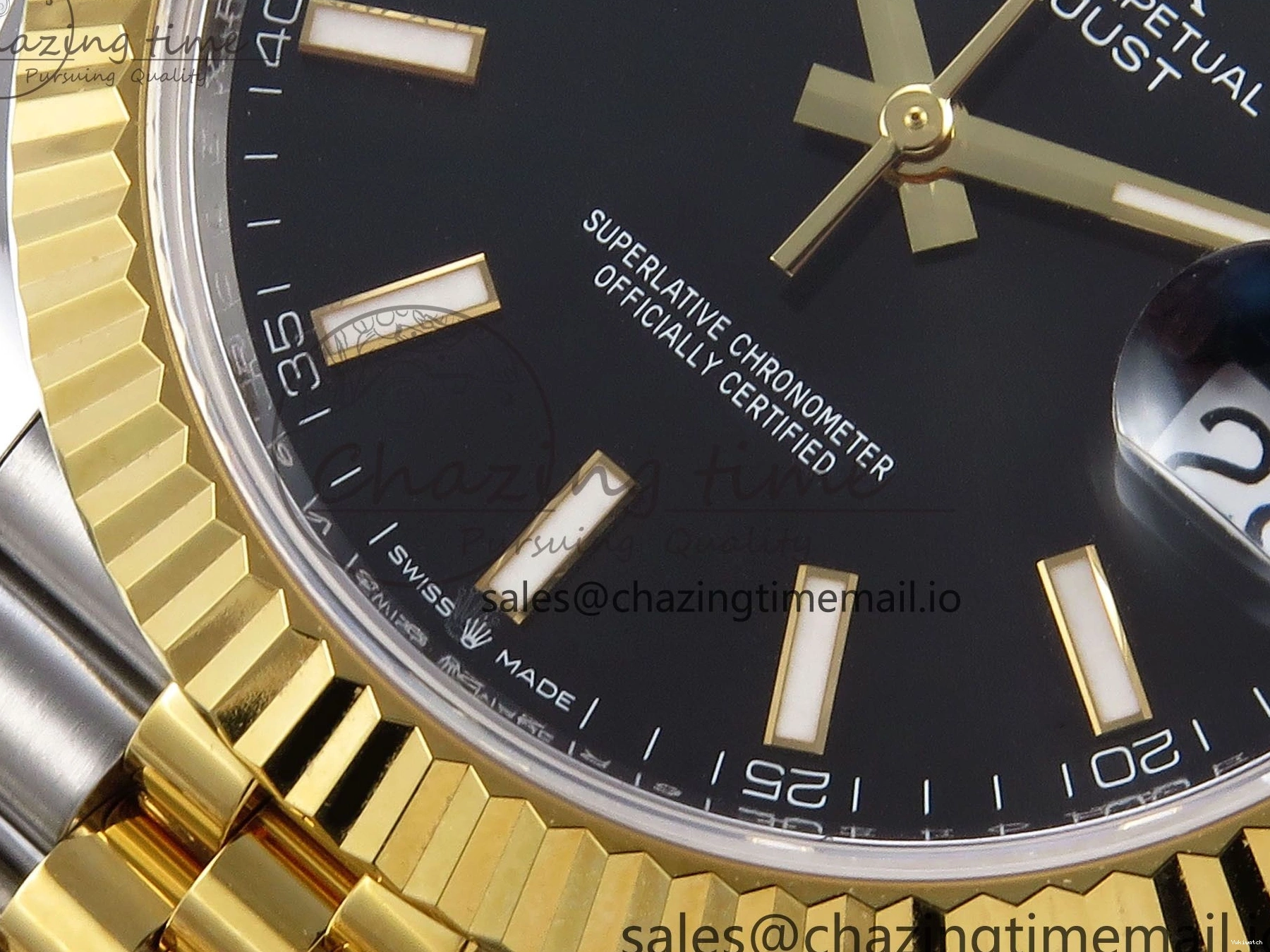 Bracelet Best Jubilee Stick Dial Weight) Steel 904L DateJust SS ARF SH3235 1:1 on (Gain Edition YG Black 41 0306